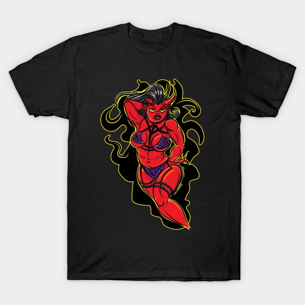 Thick or Thicc Demon Devil Girl T-Shirt by eShirtLabs